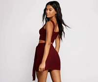 Classic Chic Wide Strap Crop Top