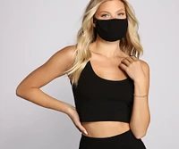 Scoop Neck Ribbed Knit Crop Top