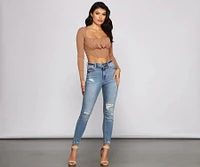 All that Ruche Crop Top