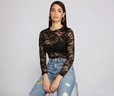 Stylishly Sheer Lace Bodysuit