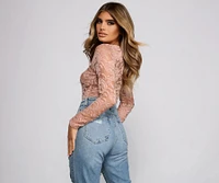 Stylishly Sheer Lace Bodysuit