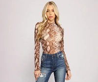Snake It Off Mesh Top