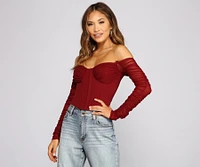 Ruched Moment Cropped Bustier