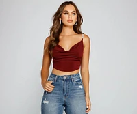 All That Glam Rhinestone Crop Top