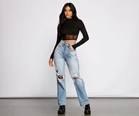 Mesmerize Mesh Crop Top