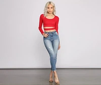Cut To The Chase Crop Top