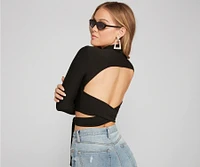 Second Look Open Back Crop Top