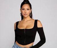 She's So Trendy Corset Crop Top