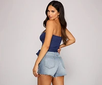 Tied To Basics Ribbed Knit Crop Top