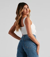 Sweet Vibes Tie-Front Bodysuit