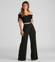 Hooked Ruched Crop Top