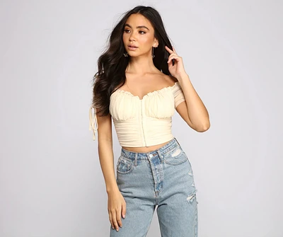 Hooked Ruched Crop Top