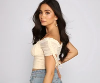 Hooked Ruched Crop Top