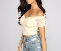 Hooked Ruched Crop Top