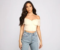Hooked Ruched Crop Top