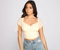 Hooked Ruched Crop Top