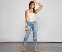 Set The Seams Cropped Tank Top