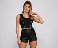 Set The Seams Cropped Tank Top