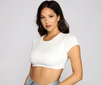 Basic Must-Have Knit Crop Top