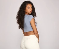 Keeping Knit Chic Ribbed Crop Top