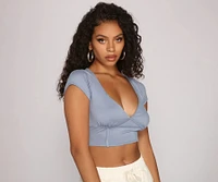 Keeping Knit Chic Ribbed Crop Top