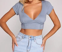 Keeping Knit Chic Ribbed Crop Top