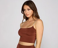 Feeling Fine Rhinestone Crop Top