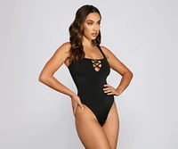 Keep It On-Trend Strappy Bodysuit