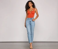 Keep It On-Trend Strappy Bodysuit