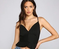 Flirty Flair Ruffled Crop Top