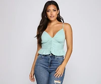 Flirty Flair Ruffled Crop Top