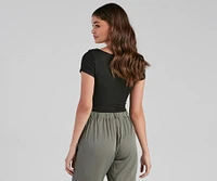 Casual Slay Knit Crop Top