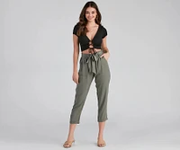 Casual Slay Knit Crop Top