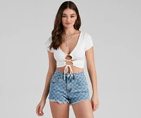 Casual Slay Knit Crop Top