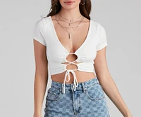Casual Slay Knit Crop Top