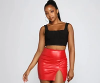 Next Level Ruched Cropped Tank Top
