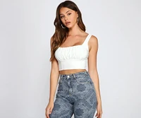 Next Level Ruched Cropped Tank Top