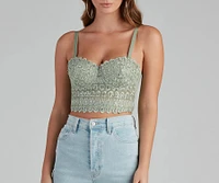 Reigning Lace Bustier Top