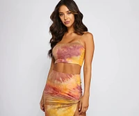 Golden Hour Tie-Dye Crop Top