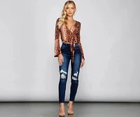 She's Stylin' Snake Print Top