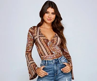 Boho Dreamer Printed Wrap Top