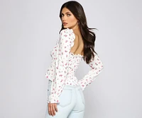 So Sweet Ditsy Floral Smock Top