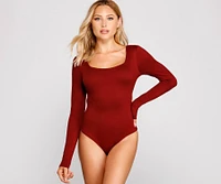 Falling For Basics Open Back Bodysuit