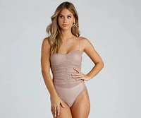 Shine Bright Glitter Mesh Bodysuit