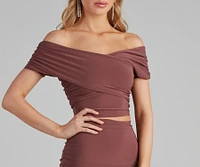Cutie Off-The-Shoulder Crop Top