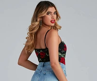 Fall Love With Floral Bodysuit