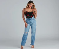 Fall Love With Floral Bodysuit