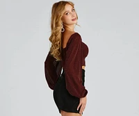 Be Mine Sparkle Knit Bustier