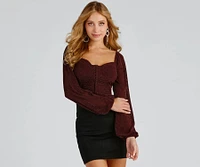 Be Mine Sparkle Knit Bustier
