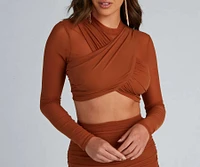 Wrapped Chic Style Crop Top